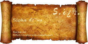 Sipka Éva névjegykártya