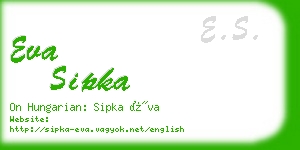 eva sipka business card